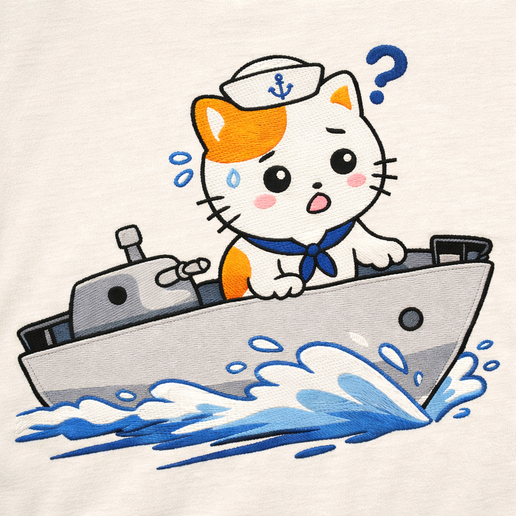 3. Capt. Meow - Oversized - Embroidery