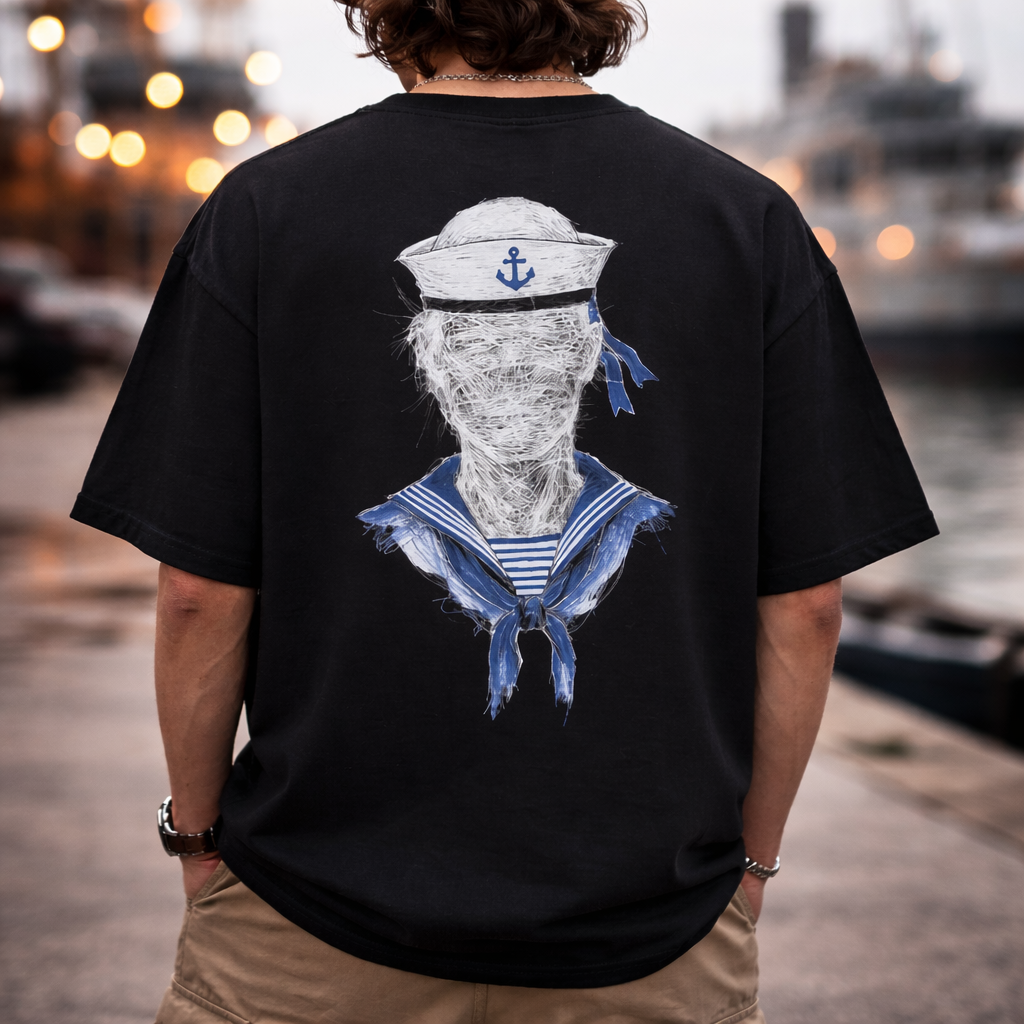 Sailor Silhouette Oversized T-Shirt