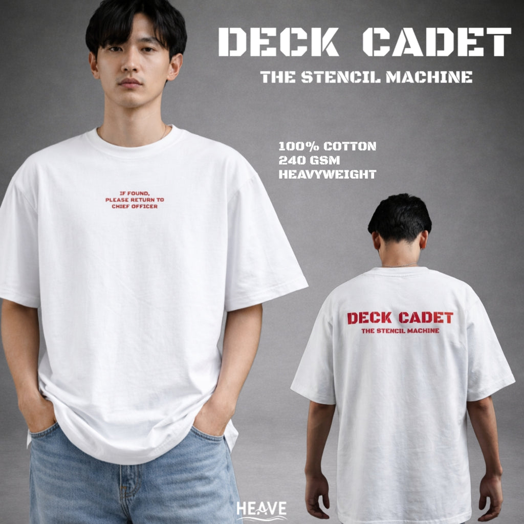 THE STENCIL MACHINE OVERSIZED TSHIRT- WHITE