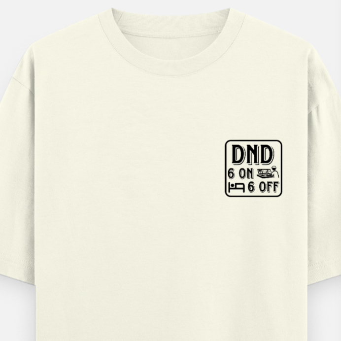 6 ON 6 OFF - Oversized T-Shirt (Light Color)