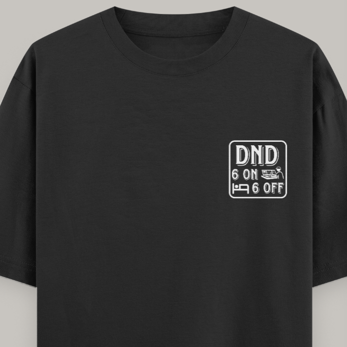 6 ON 6 OFF — Printed Oversized T-Shirt (Dark color)