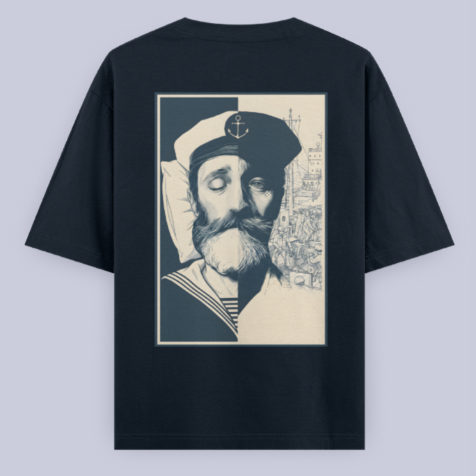 6 ON 6 OFF — Printed Oversized T-Shirt (Dark color)