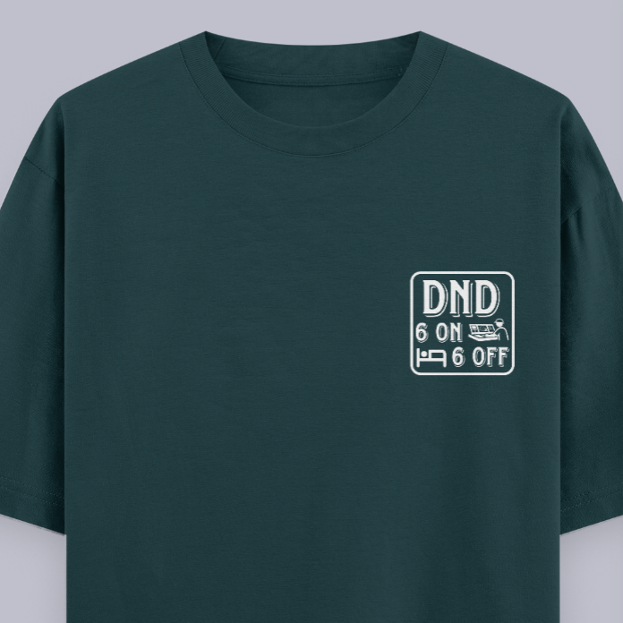 6 ON 6 OFF — Printed Oversized T-Shirt (Dark color)