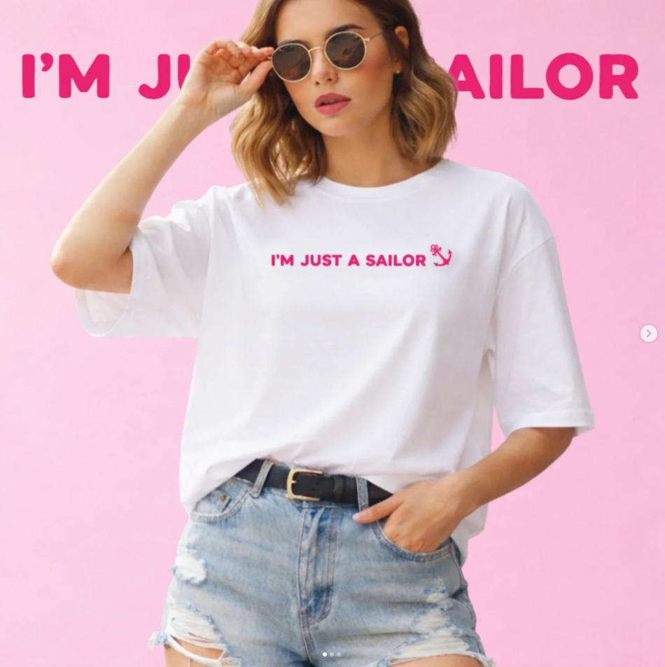 I AM JUST A SAILOR — Oversized Tee (Women’s)