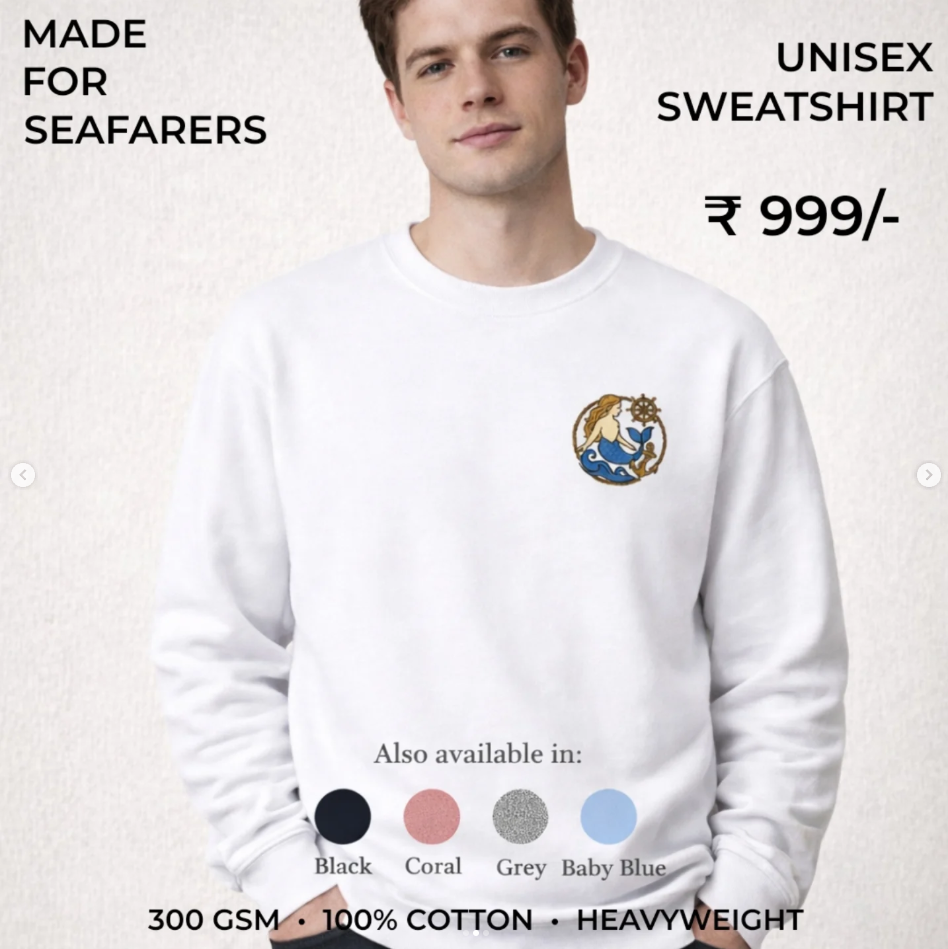 THE MERMAID (Embroidery Sweatshirt)