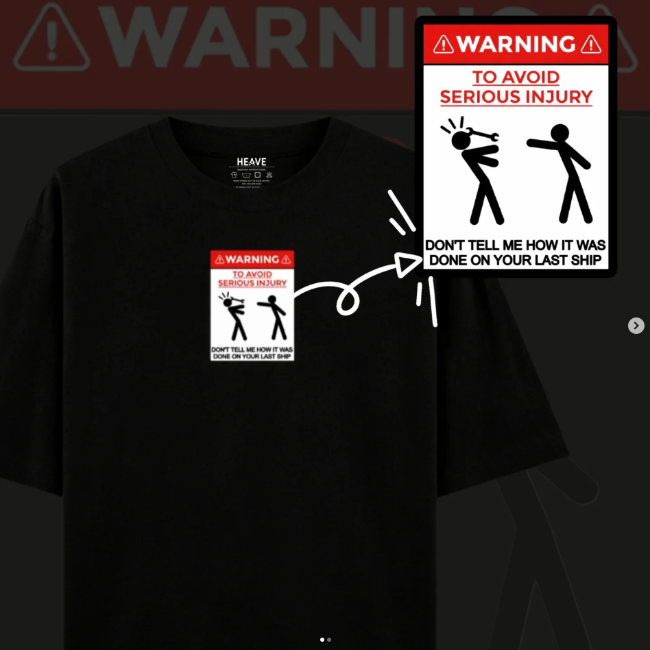 Warning Oversized T-Shirt